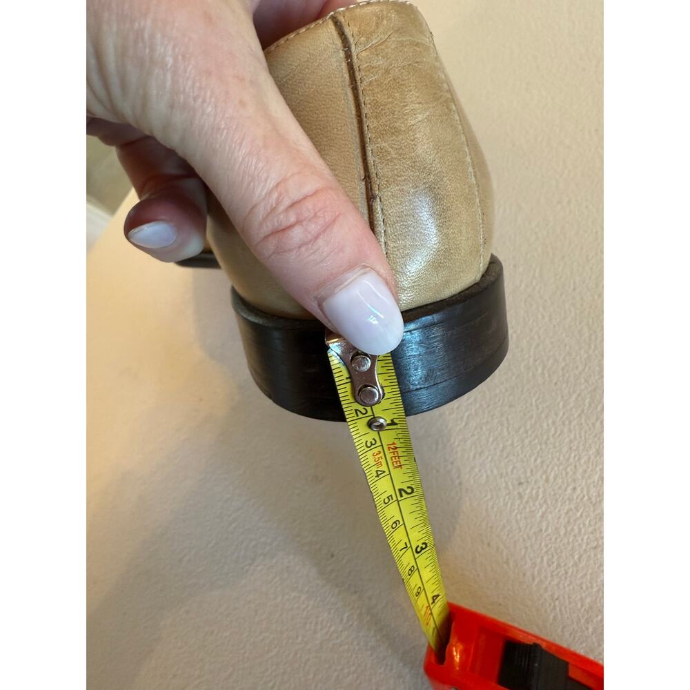 Custom Handcrafted Italian Made Mens Genuine Leather Beige Oxford Sz 40 US (7) - Picture 6 of 6